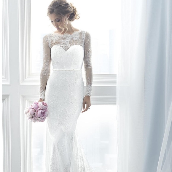 Christina Wu Long Sleeve Lace Bridal Gown #15622 - Picture 3 of 17